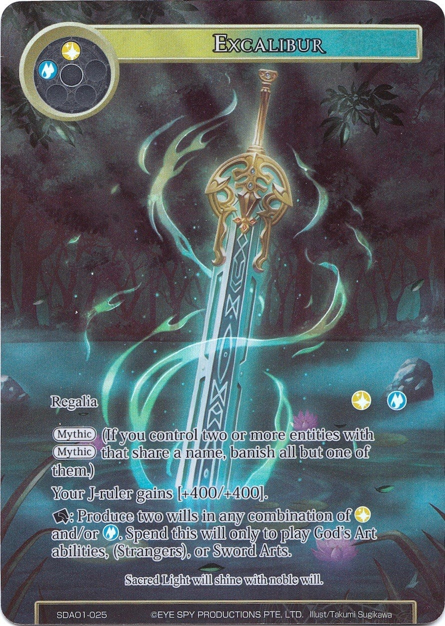 Image for Excalibur (Full Art) (SDAO1-025) (Alice Origin Starter Deck) - Force of Will
