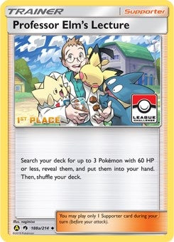 Image for Professor Elm's Lecture - 188a/214 (League Challenge) [1st Place] (188a/214) (PR) - Pokemon