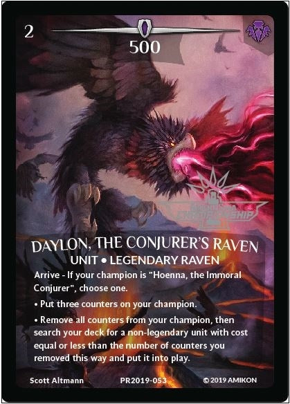 Daylon, the Conjurer's Raven (Full Art) (Argent Saga Championship - Stamped) (PR2019-053) (Argent Saga Promos)