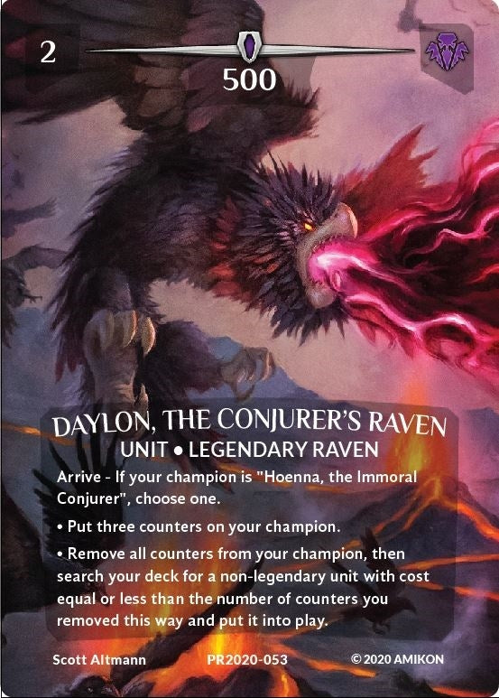 Image for Daylon, the Conjurer's Raven (Full Art) (PR2020-053) (Argent Saga Promos) - Argent Saga TCG