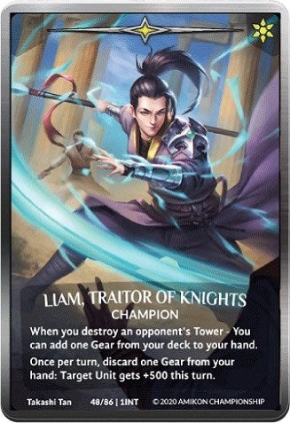 Image for Liam, Traitor of Knights (Silver Metal Prize Card) (48/86 1INT) (Argent Saga Promos) - Argent Saga TCG