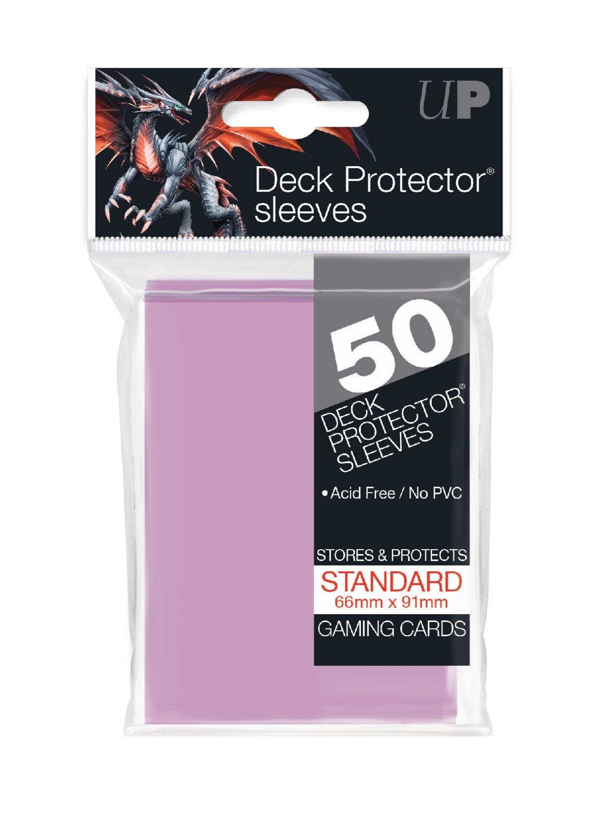 Image for Standard Sized Deck Protector Sleeves - Bright Pink (50-Pack) - Card Sleeves