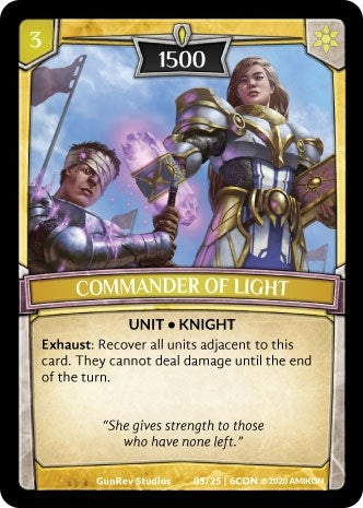 Image for Commander of Light (05/25 | 6CON) (Expansion Pack 3: Conviction) - Argent Saga TCG