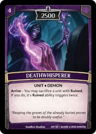Image for Deathwhisperer (07/25 | 6CON) (Expansion Pack 3: Conviction) - Argent Saga TCG