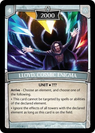 Image for Lloyd, Cosmic Enigma (13/25 | 6CON) (Expansion Pack 3: Conviction) - Argent Saga TCG