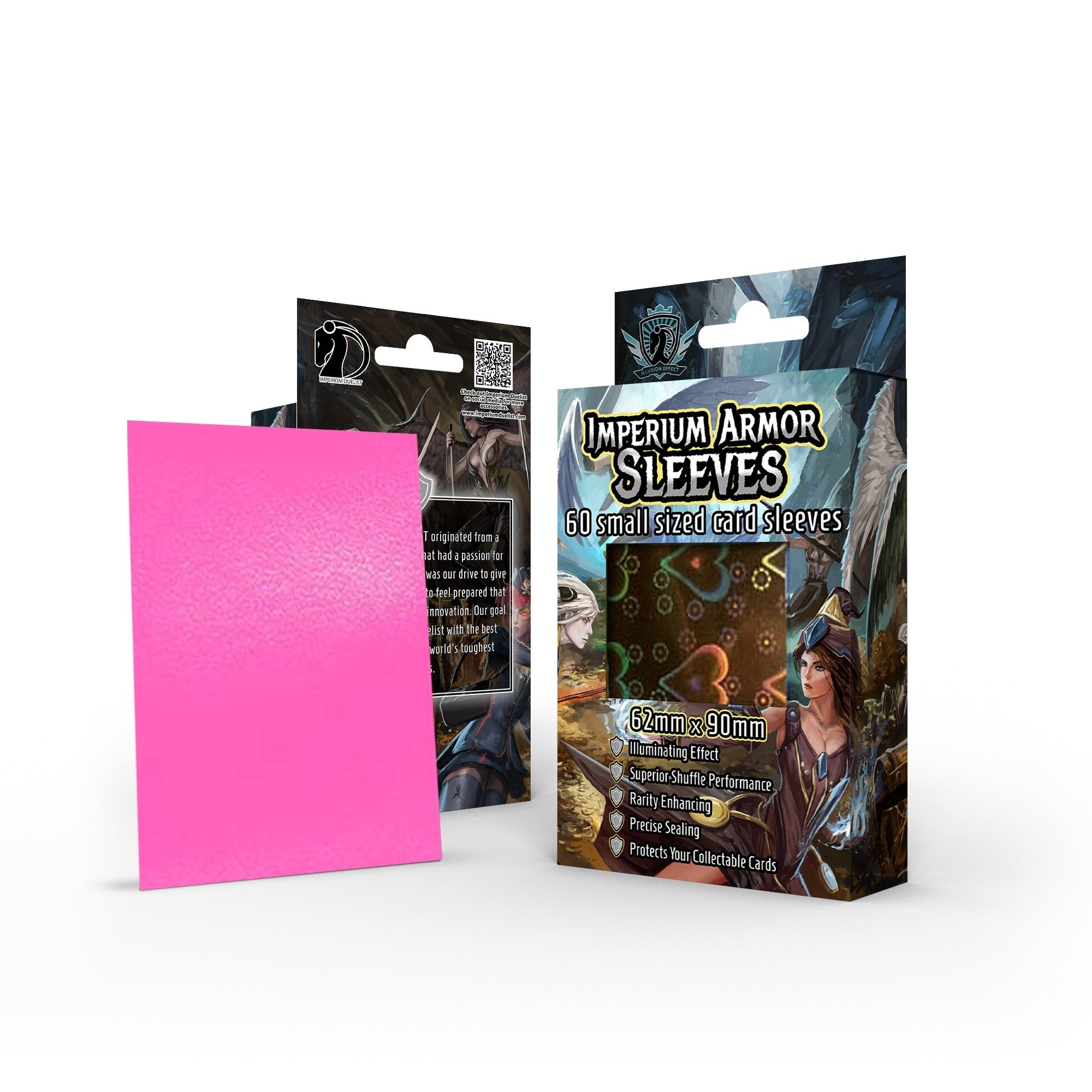 Image for Imperium Armor Sleeves Illusion Effect: Charm - Pink (60-Pack) - Card Sleeves