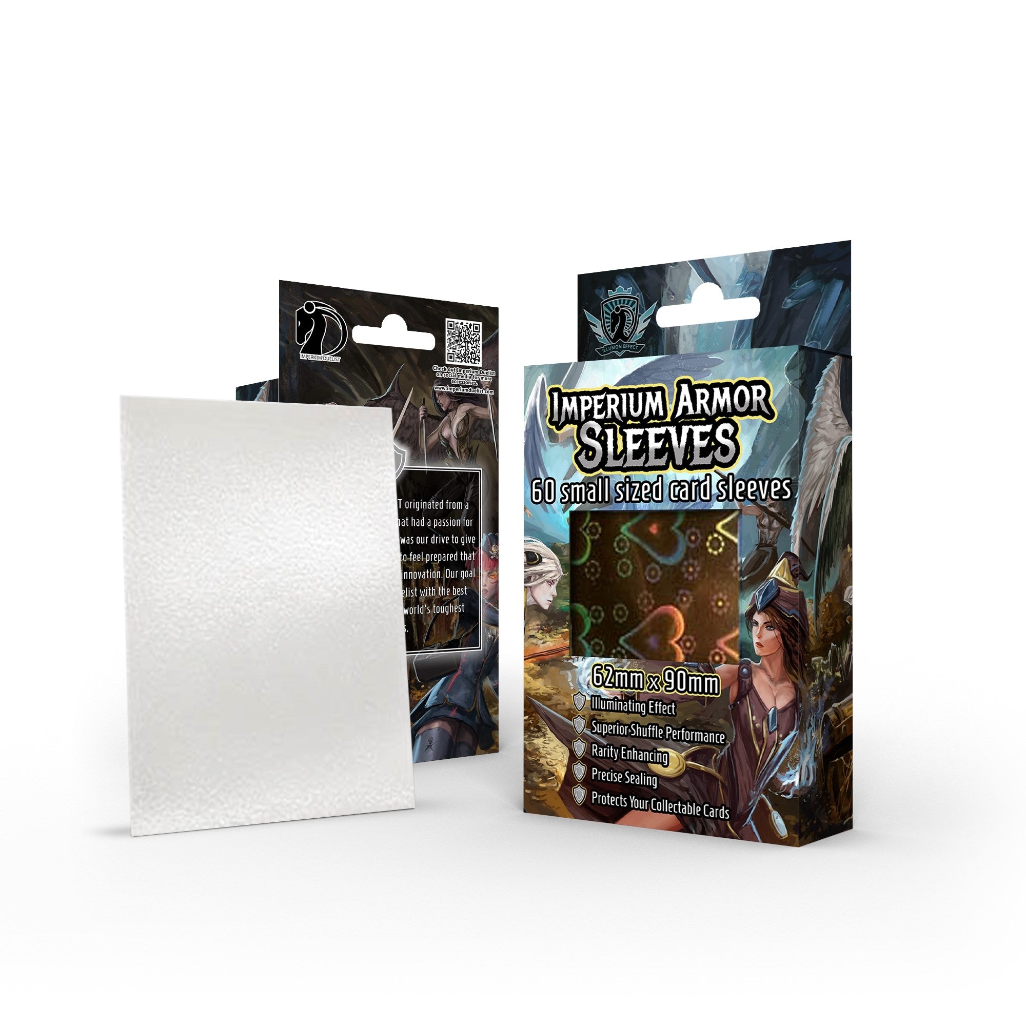 Image for Imperium Armor Sleeves Illusion Effect: Charm - Pearl White (60-Pack) - Card Sleeves