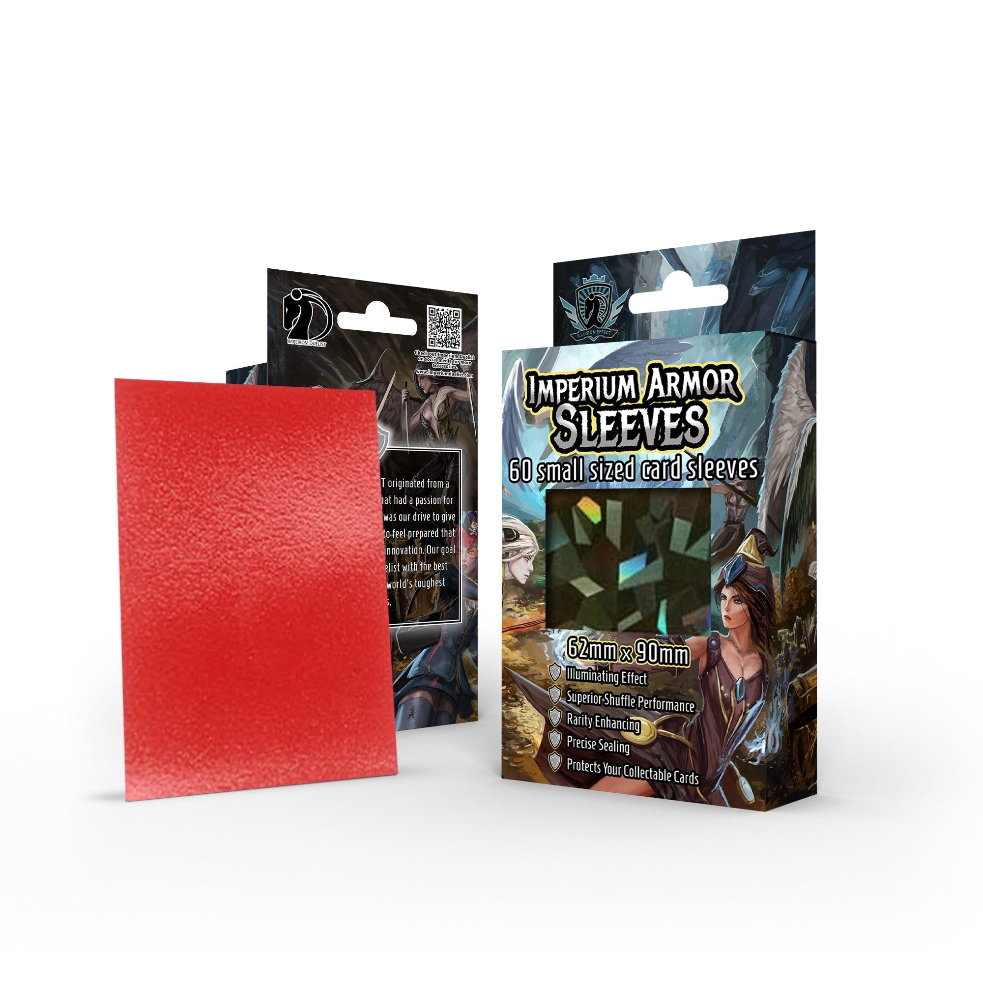 Image for Imperium Armor Sleeves Illusion Effect: Diamond - Carnage Red (60-Pack) - Card Sleeves
