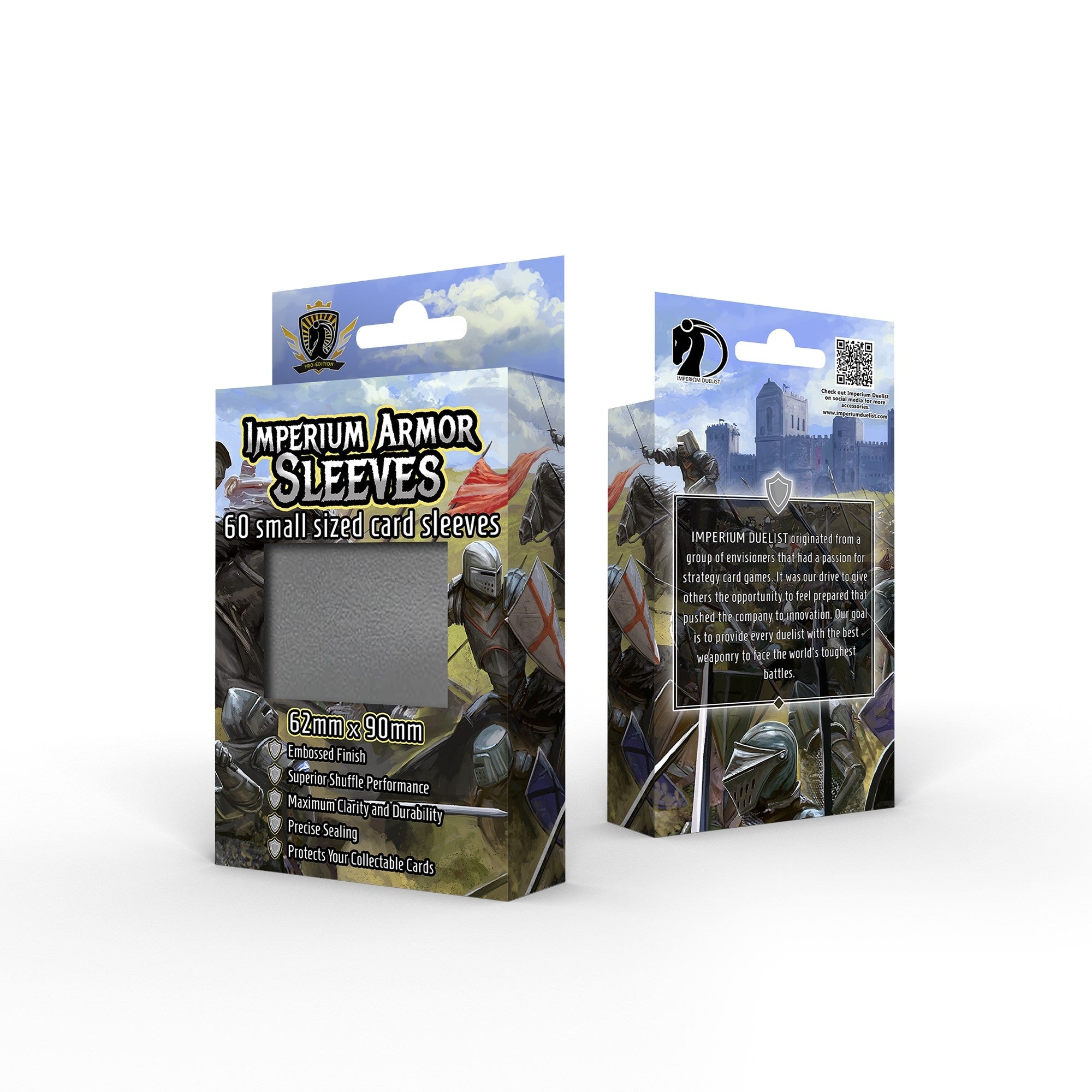 Image for Imperium Armor Sleeves Pro Edition: Silver Gray (60-Pack) - Card Sleeves
