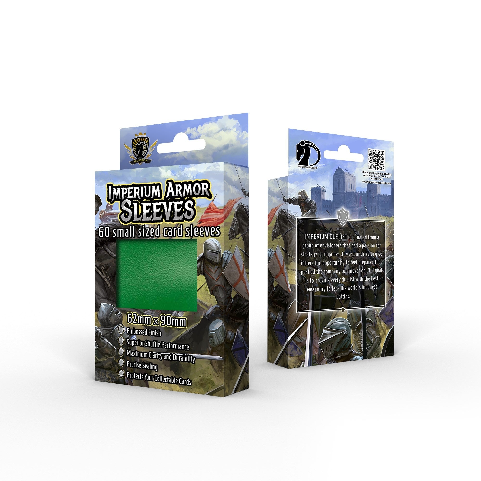 Image for Imperium Armor Sleeves Pro Edition: Emerald Green (60-Pack) - Card Sleeves