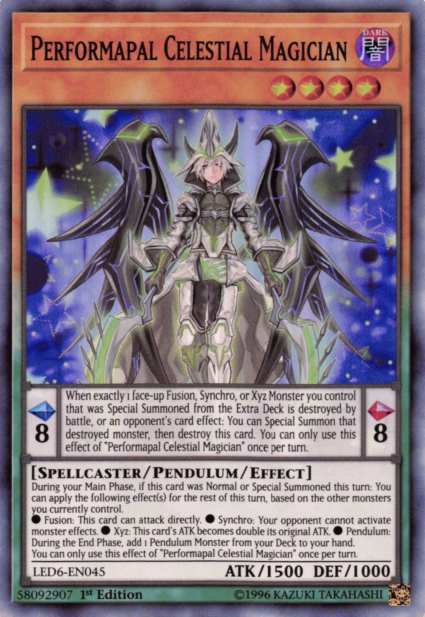 Image for Performapal Celestial Magician (LED6-EN045) (LED6) - YuGiOh