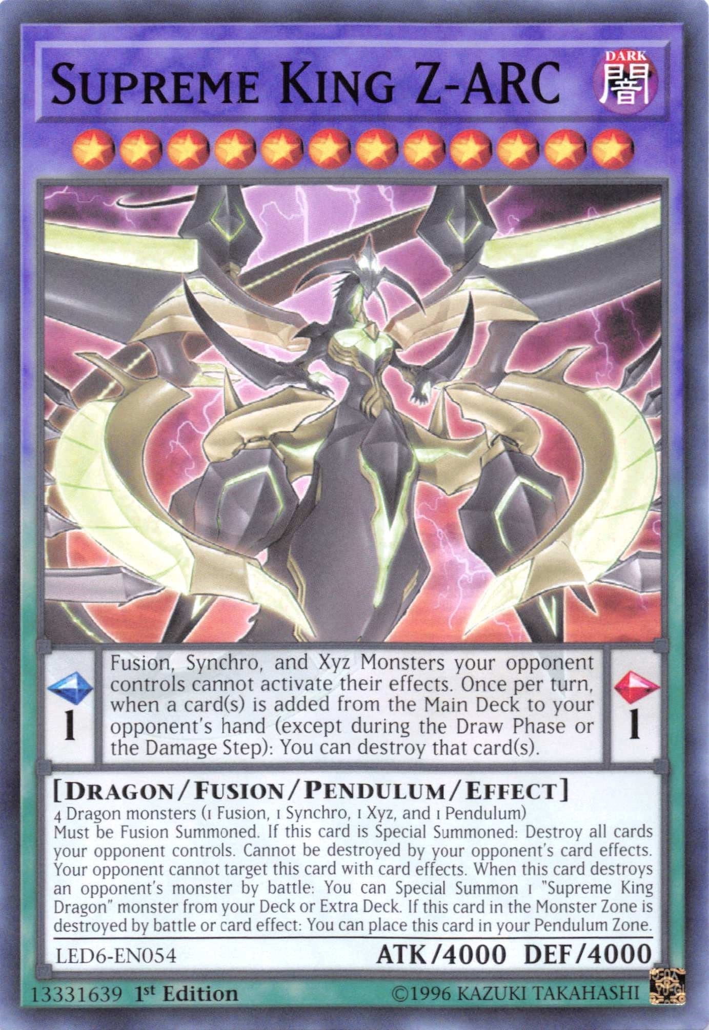 Image for Supreme King Z-ARC (LED6-EN054) (LED6) - YuGiOh