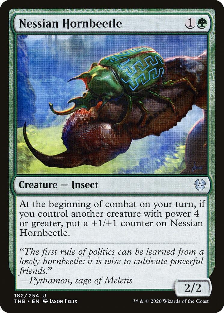 Image for Nessian Hornbeetle (182) (Theros Beyond Death) - Magic: The Gathering