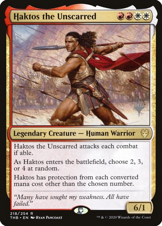 Image for Haktos the Unscarred (218) (Theros Beyond Death) - Magic: The Gathering