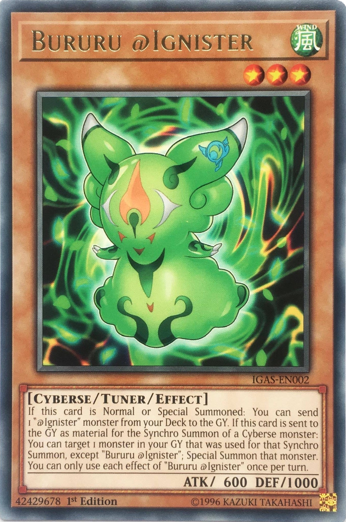 Image for Bururu @Ignister (IGAS-EN002) (IGAS) - YuGiOh