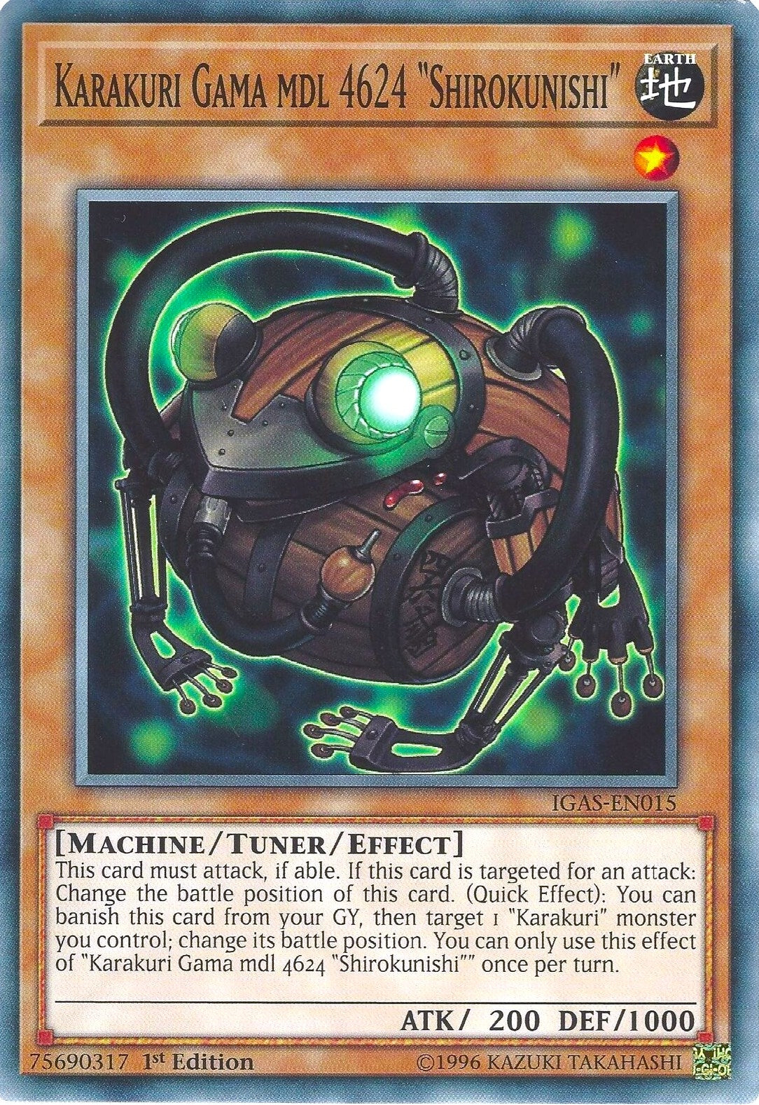 Image for Karakuri Gama mdl 4624 "Shirokunishi" (IGAS-EN015) (IGAS) - YuGiOh