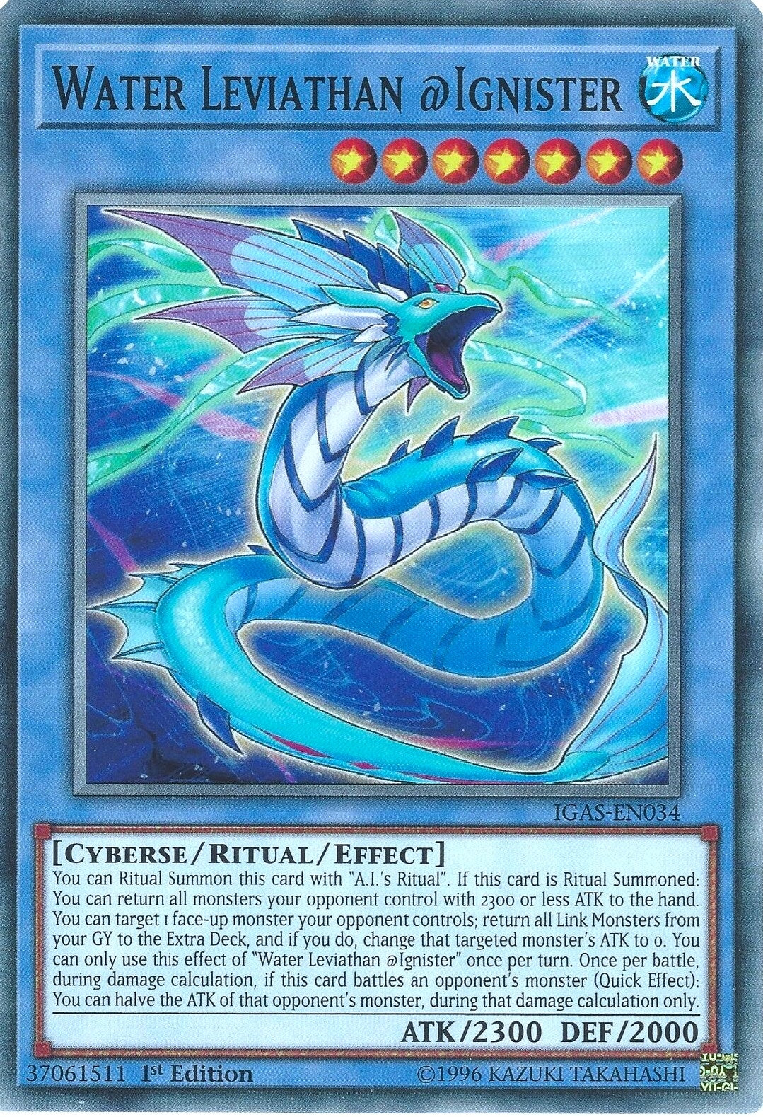 Image for Water Leviathan @Ignister (IGAS-EN034) (IGAS) - YuGiOh