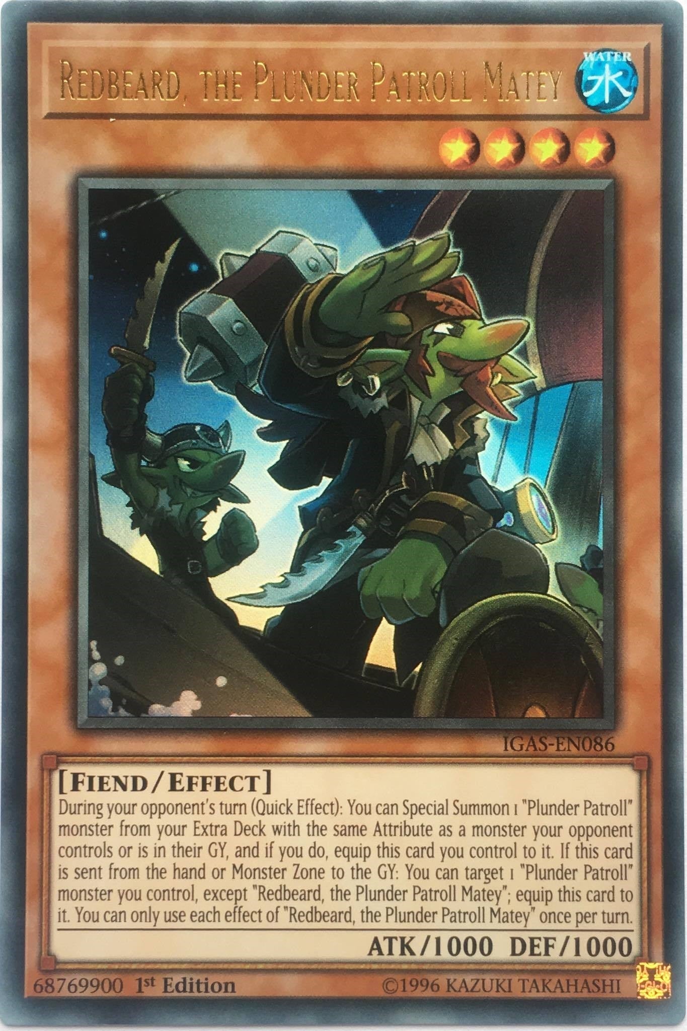 Image for Redbeard, the Plunder Patroll Matey (IGAS-EN086) (IGAS) - YuGiOh