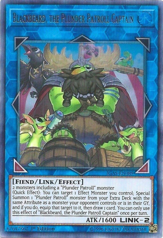 Image for Blackbeard, the Plunder Patroll Captain (IGAS-EN089) (IGAS) - YuGiOh