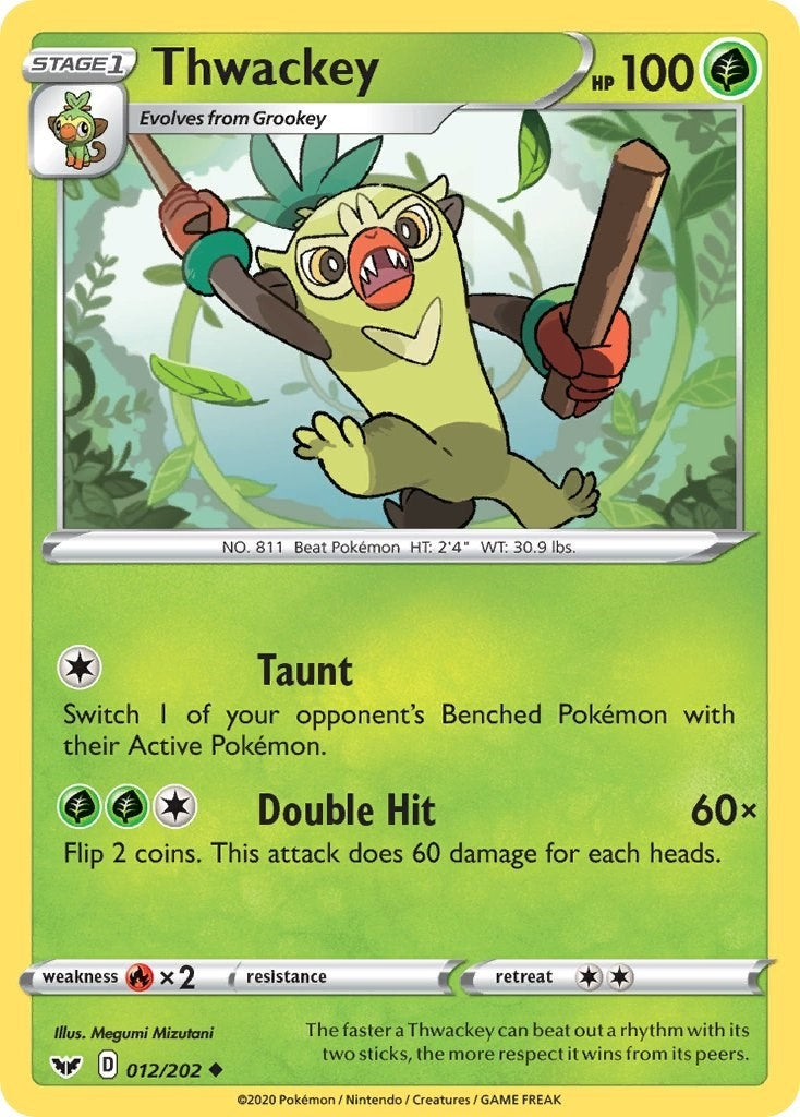 Image for Thwackey (012) (012/202) (SWSH01) - Pokemon