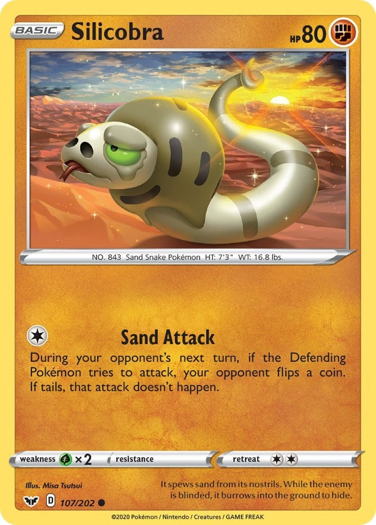 Image for Silicobra (107) (107/202) (SWSH01) - Pokemon