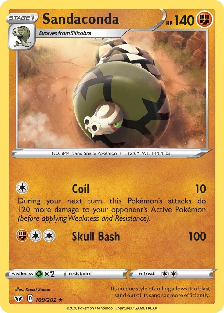 Image for Sandaconda (109) (109/202) (SWSH01) - Pokemon