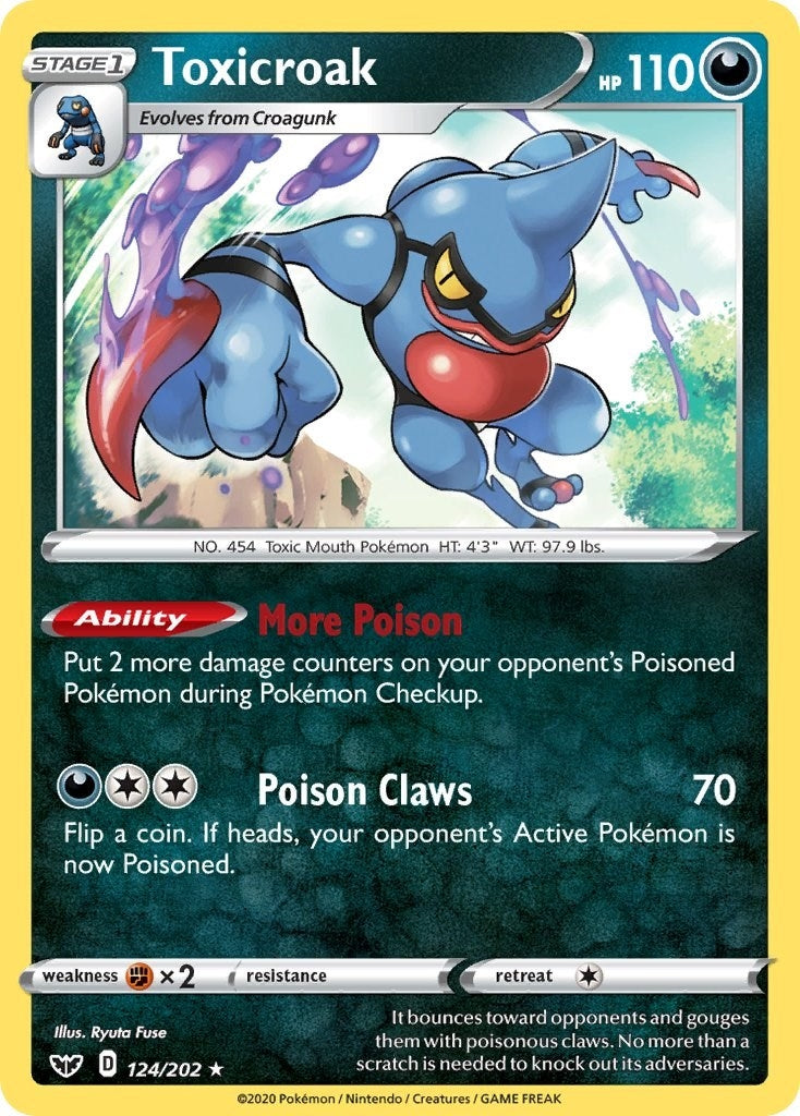 Image for Toxicroak (124/202) (SWSH01) - Pokemon