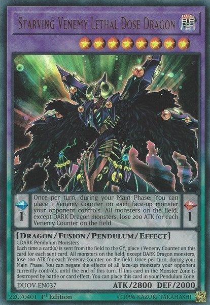 Image for Starving Venemy Lethal Dose Dragon (DUOV-EN037) (DUOV) - YuGiOh