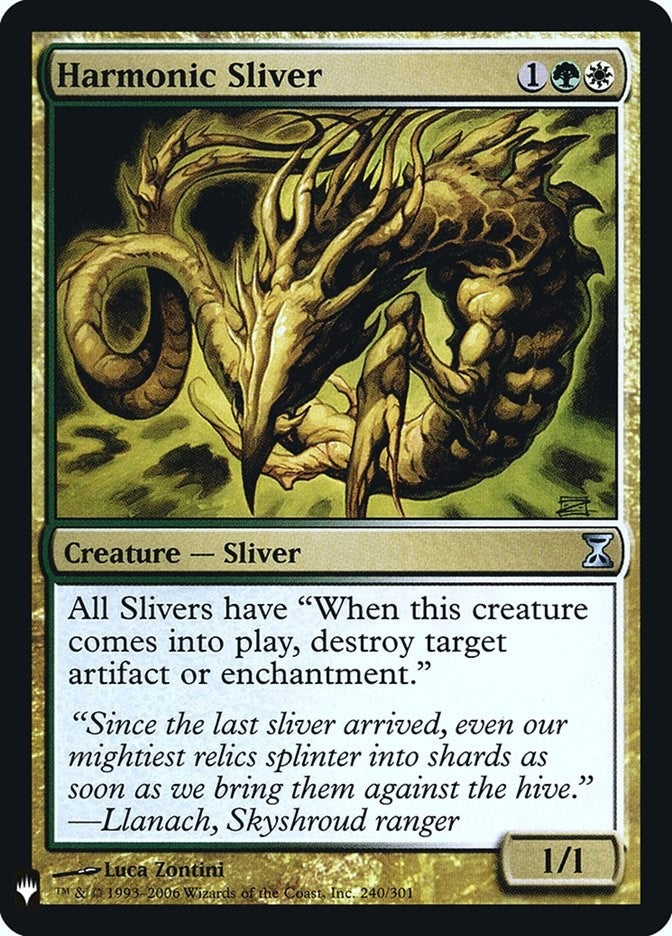 Image for Harmonic Sliver (240) (The List Reprints) - Magic: The Gathering