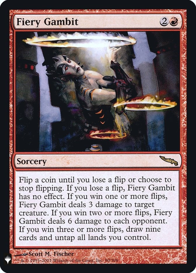 Image for Fiery Gambit (90) (The List Reprints) - Magic: The Gathering