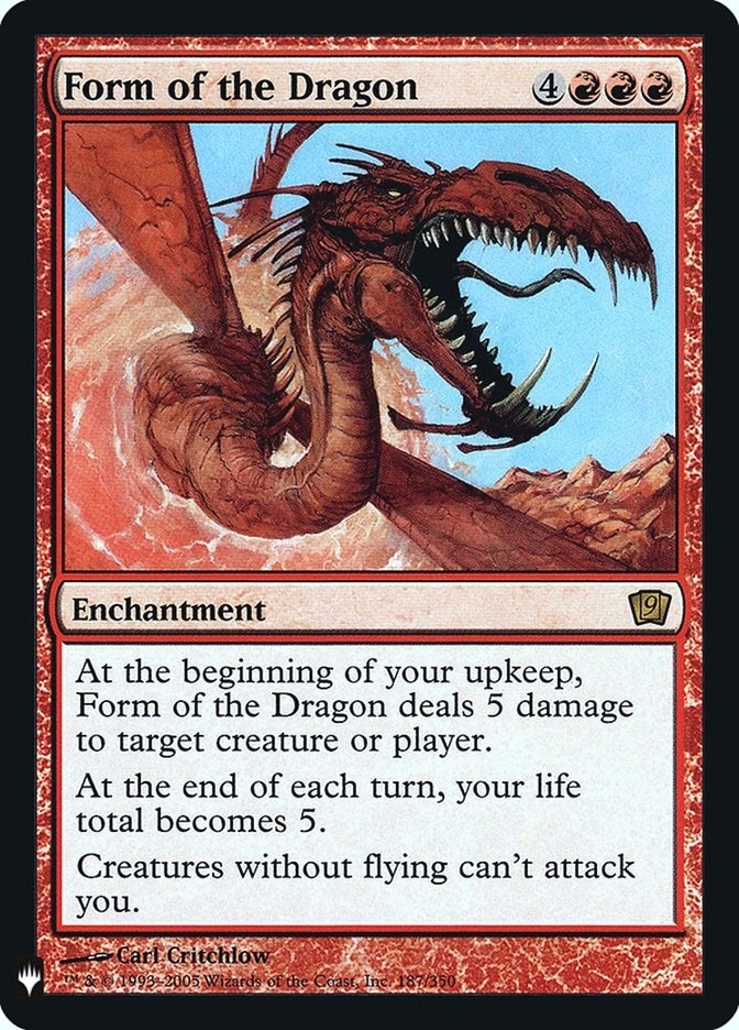 Image for Form of the Dragon (187) (The List Reprints) - Magic: The Gathering