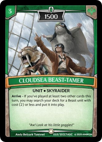 Image for Cloudsea Beast-Tamer (ASC-015) (Ascension) - Argent Saga TCG
