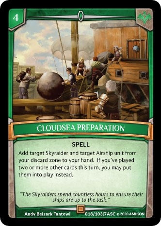 Image for Cloudsea Preparation (ASC-018) (Ascension) - Argent Saga TCG