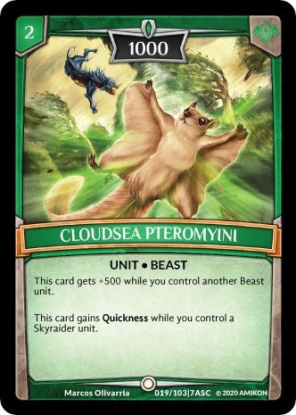 Image for Cloudsea Pteromyini (ASC-019) (Ascension) - Argent Saga TCG
