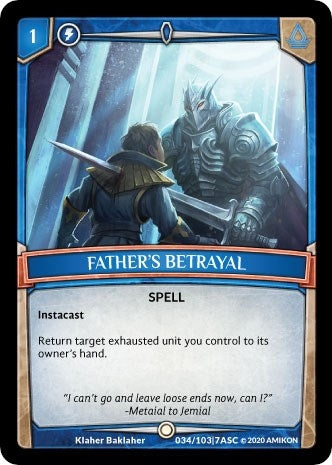 Image for Father's Betrayal (ASC-034) (Ascension) - Argent Saga TCG