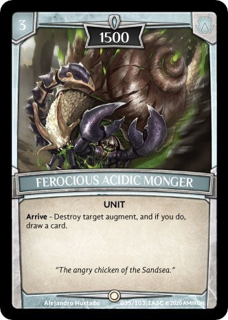 Image for Ferocious Acidic Monger (ASC-035) (Ascension) - Argent Saga TCG