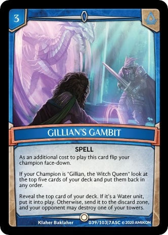 Image for Gillian's Gambit (ASC-039) (Ascension) - Argent Saga TCG