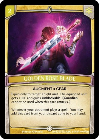 Image for Golden Rose Blade (ASC-043) (Ascension) - Argent Saga TCG