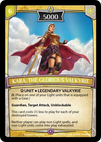 Image for Kara, the Glorious Valkyrie (ASC-059) (Ascension) - Argent Saga TCG