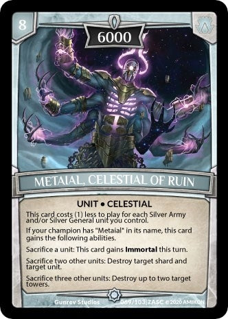 Image for Metaial, Celestial of Ruin (ASC-069) (Ascension) - Argent Saga TCG