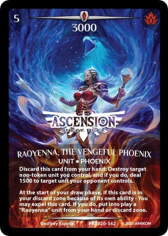 Image for Raoyenna, the Vengeful Phoenix (Full Art) (PR2020-162) (Argent Saga Promos) - Argent Saga TCG