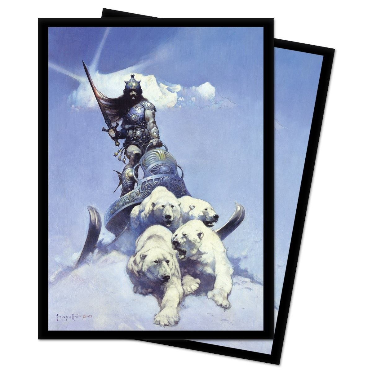 Image for Frazetta Standard Size Deck Protectors Silver Warrior (100-Pack) - Card Sleeves