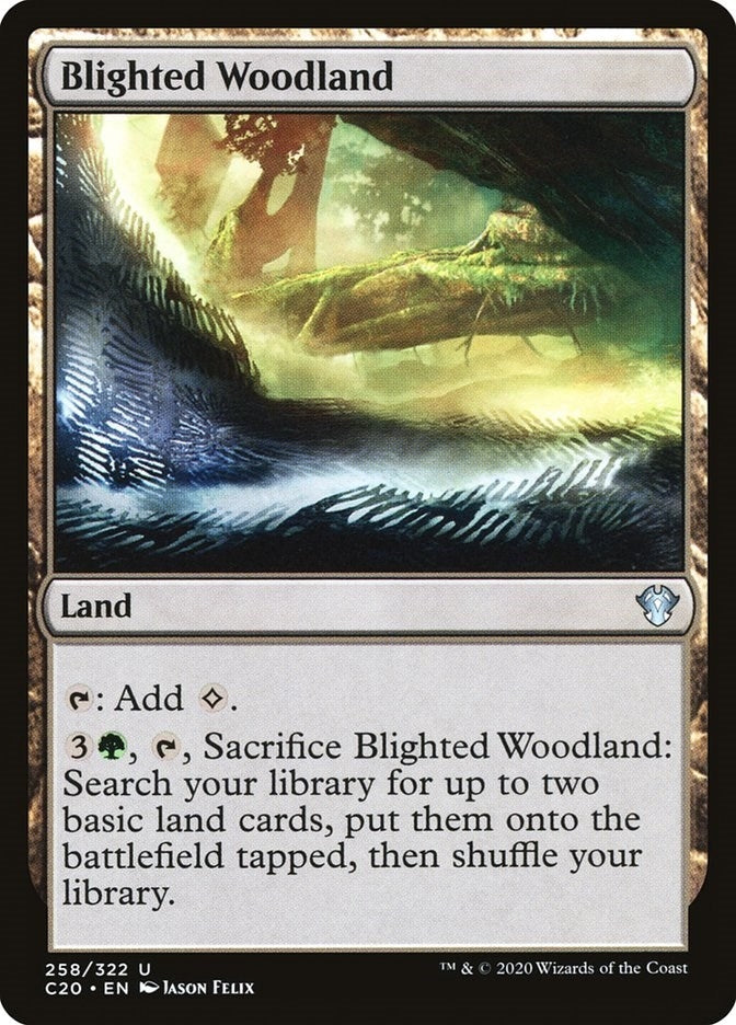 Image for Blighted Woodland (258) (Commander 2020) - Magic: The Gathering