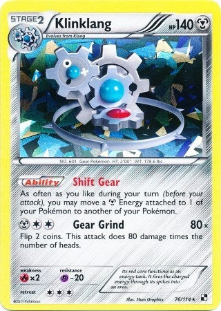 Image for Klinklang - 76/114 (Cracked Ice Holo) (076/114) (BLE) - Pokemon