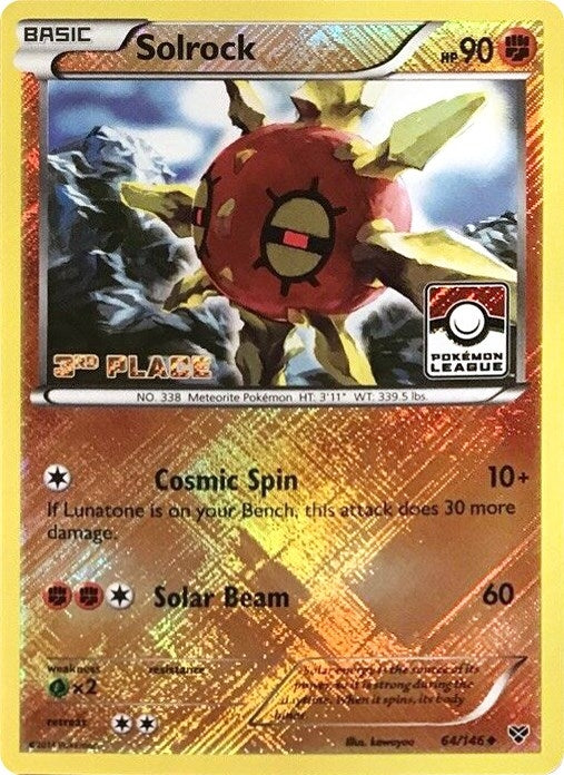 Image for Solrock - 64/146 (Pokemon League) [3rd Place] (064/146) (PR) - Pokemon