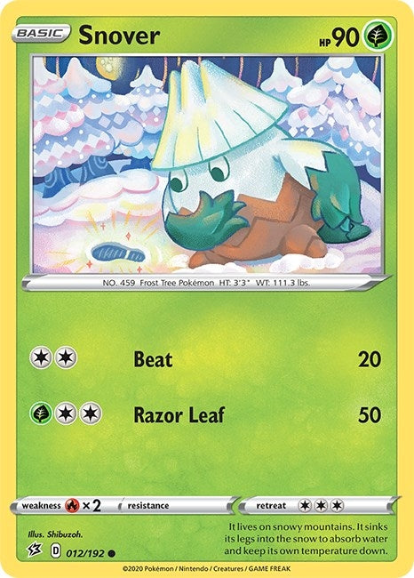 Image for Snover (012/192) (SWSH02) - Pokemon