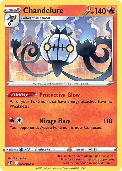 Image for Chandelure (033/192) (SWSH02) - Pokemon