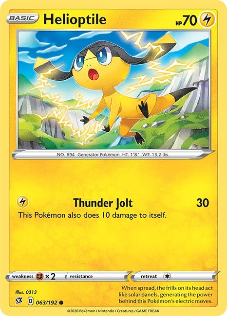 Image for Helioptile (063/192) (SWSH02) - Pokemon