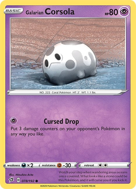 Image for Galarian Corsola (078/192) (SWSH02) - Pokemon