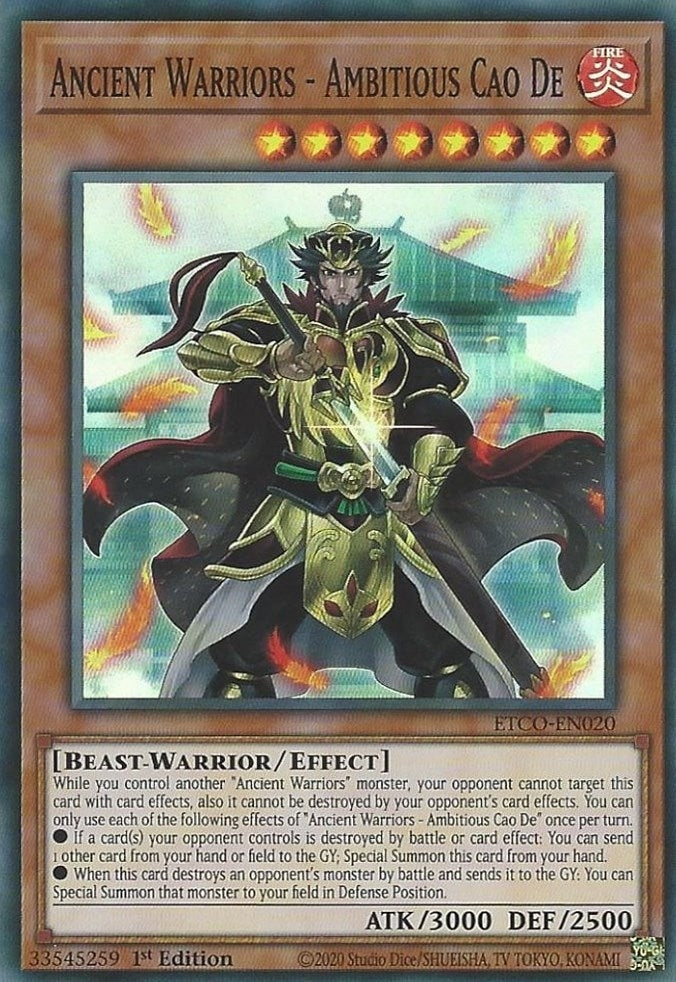Image for Ancient Warriors - Ambitious Cao De (ETCO-EN020) (ETCO) - YuGiOh